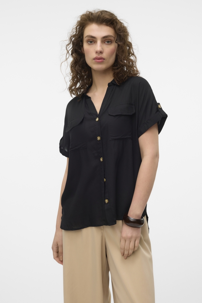 VMBUMPY S/S SHIRT WVN GA NOOS 10310139 Black